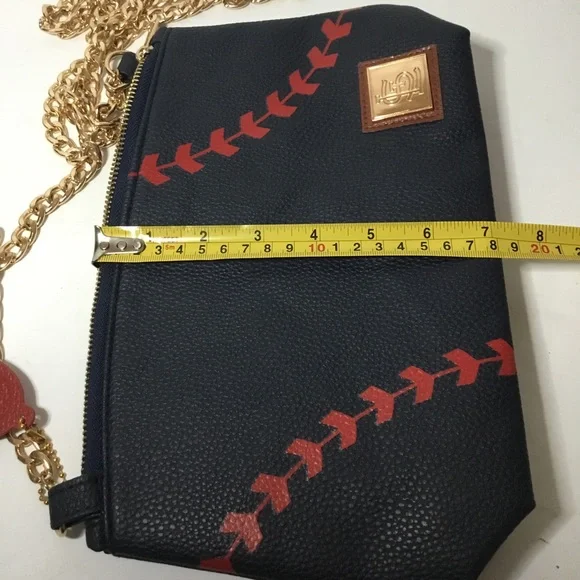 St. Louis Cardinals Baseball Navy Blue Red Gold Chain Crossbody Purse Bag NWOT - Picture 9 of 9